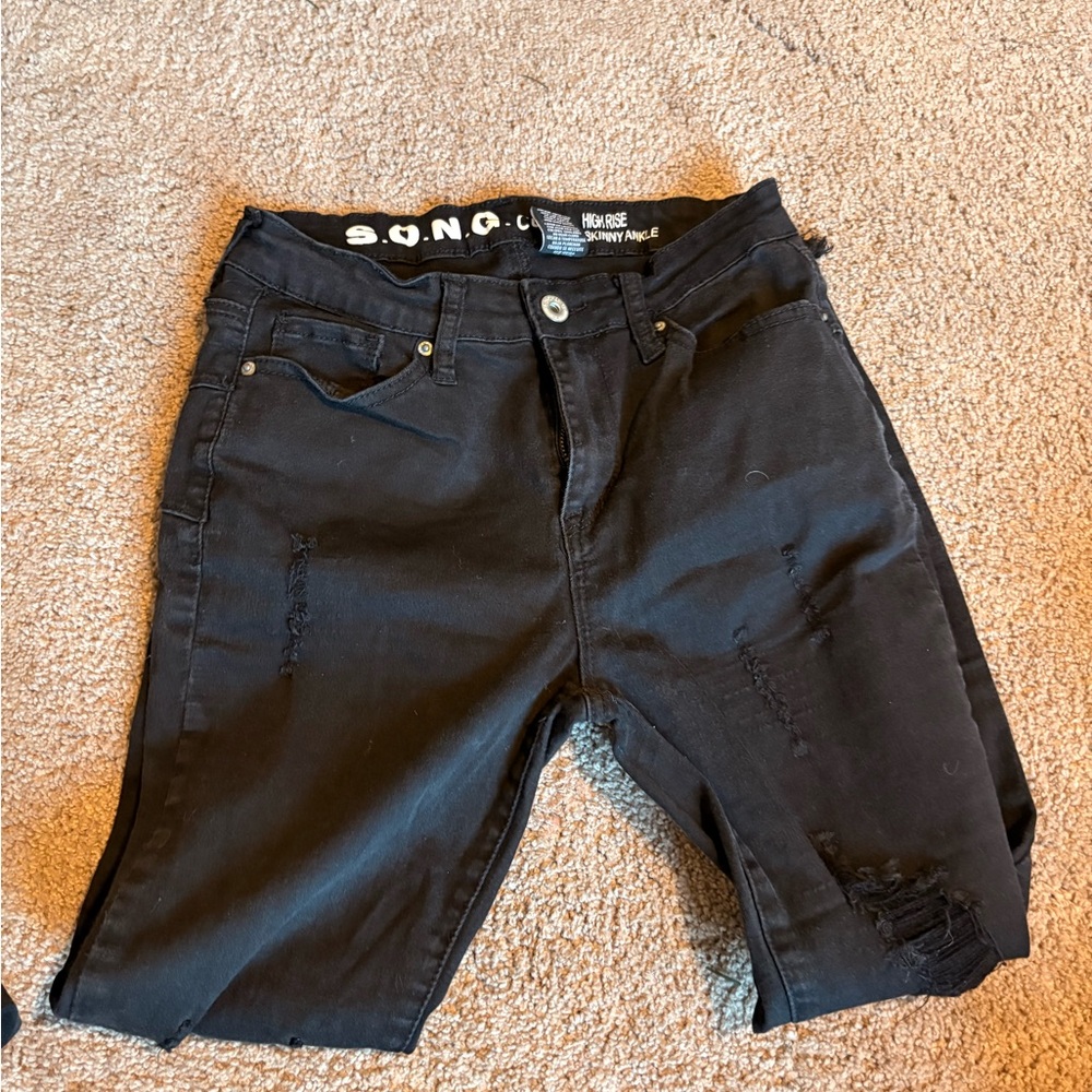 S.O.N.G. Women's Black Jean Shorts Size 7